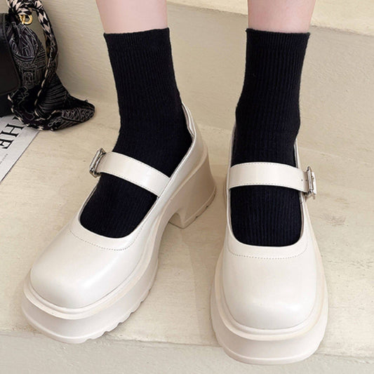 Low-Cut Platform PU Leather Shoes NA8684