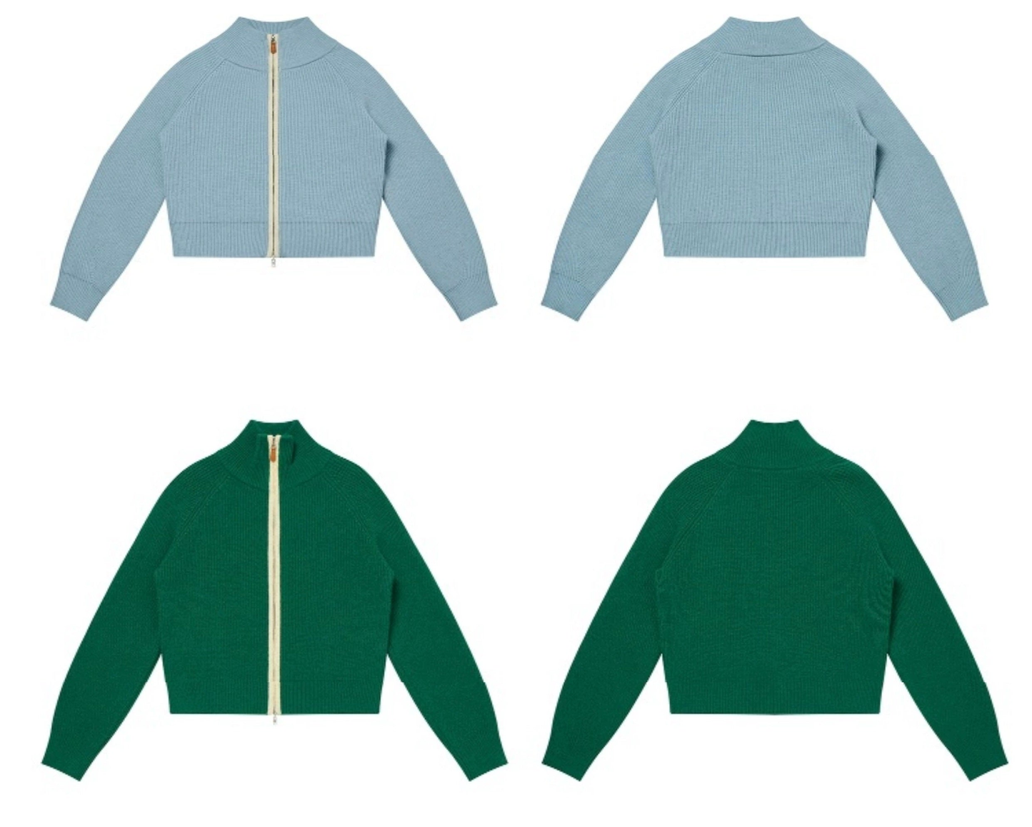 High-neck Zipper Knit Cardigan NA1527