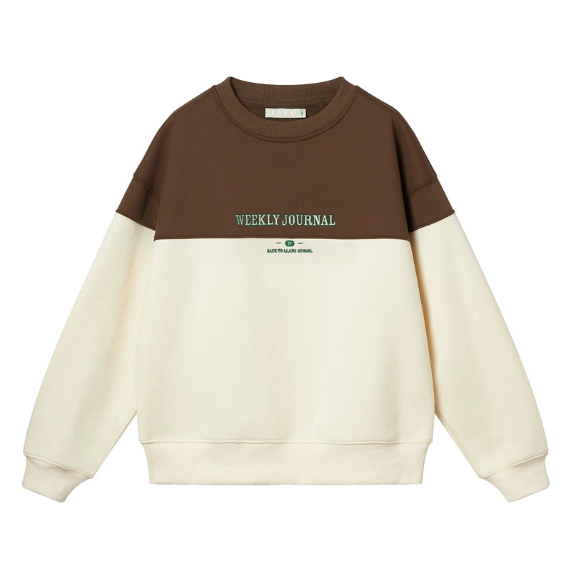 Letter Contrasting Sporty Sweatshirt NA1511