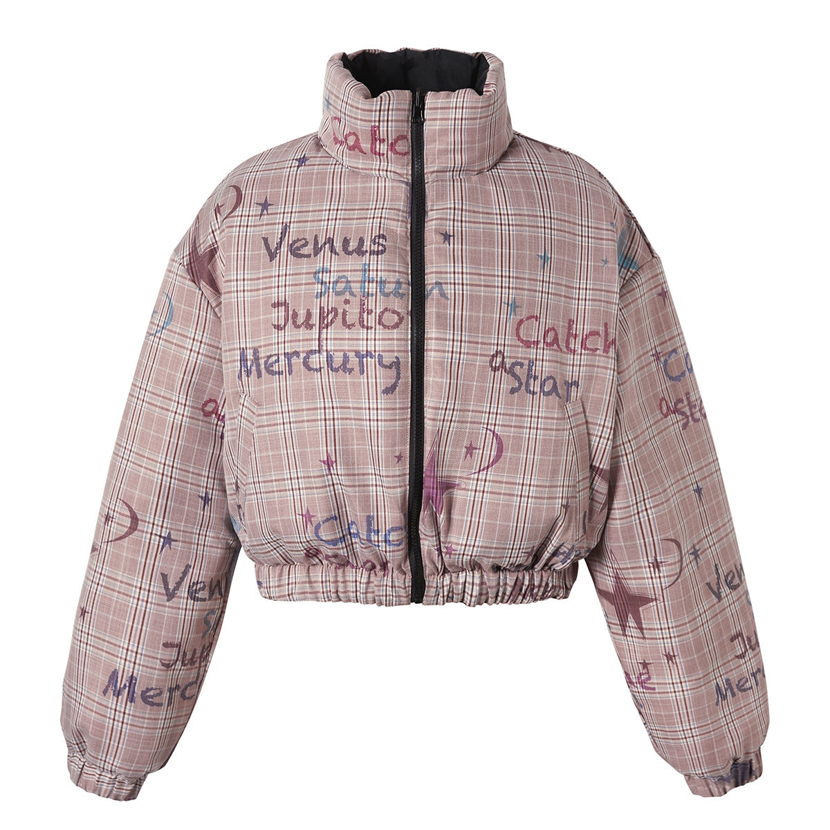 Graffiti Print Reversible Puffer Jacket NA6919