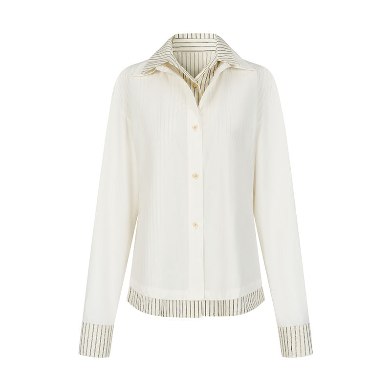 Fake Layered Long Sleeve Shirt NA7982