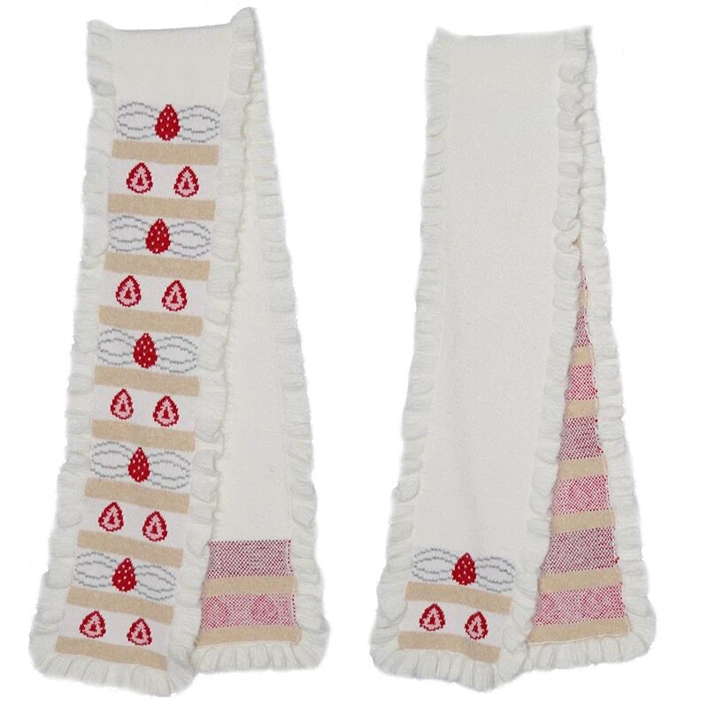 Strawberry Cake Jacquard Scarf NA8297