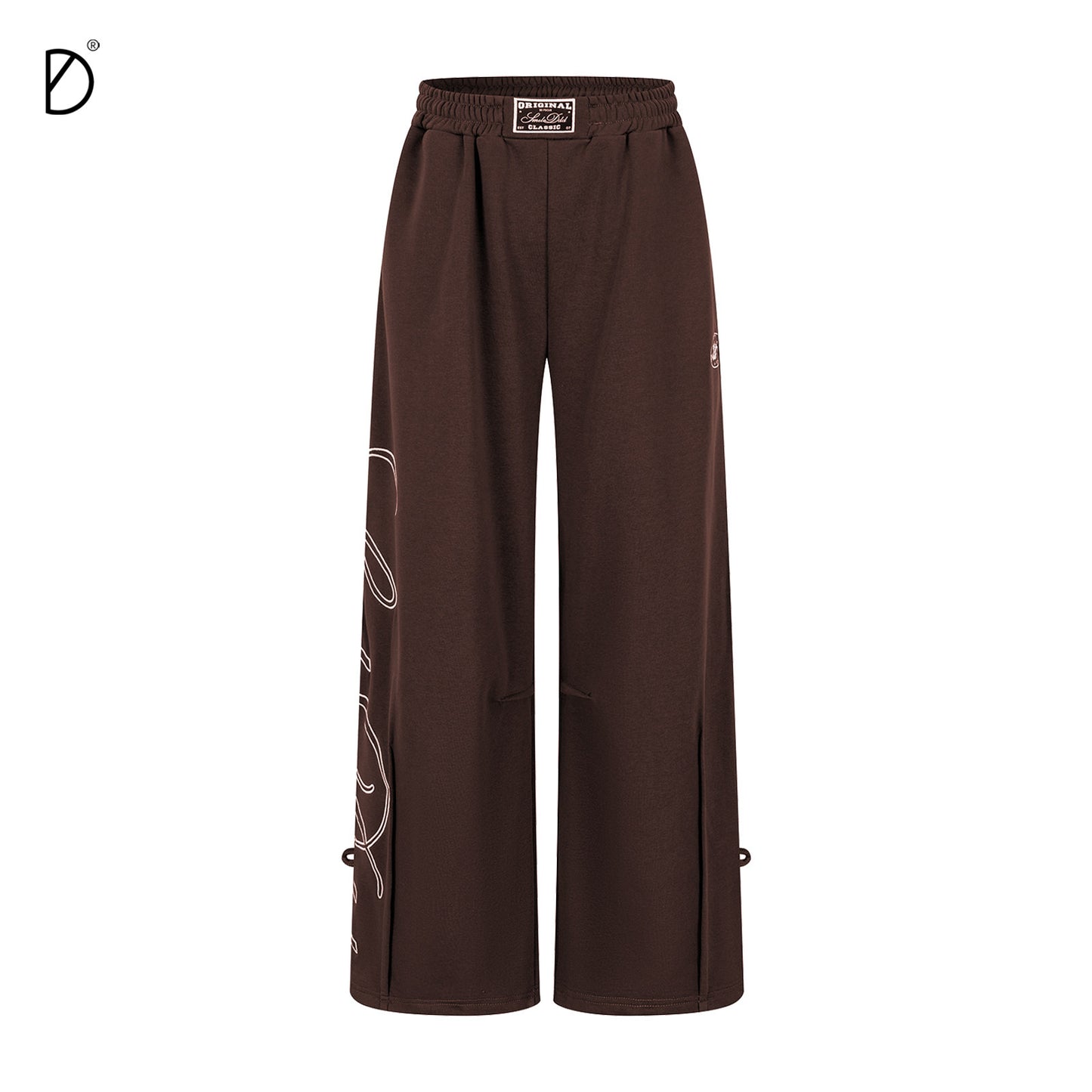 Letter Print Zipper Hoodie & Letter Print Wide Leg Sweatpants Setup NA8937