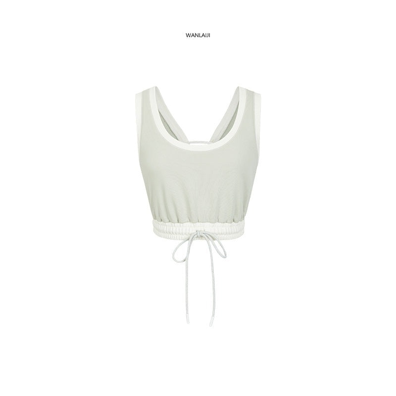 Plunging Neck Short Vest NA4288