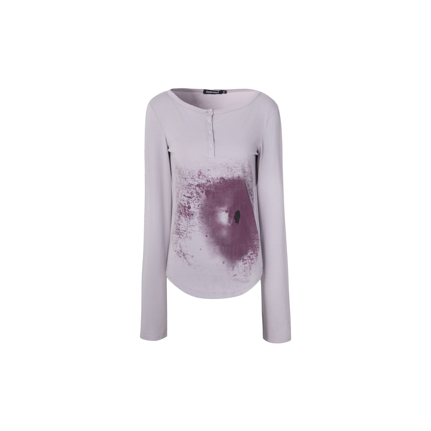 Graffiti Print Slim-Fit Long Sleeve T-Shirt NA7804