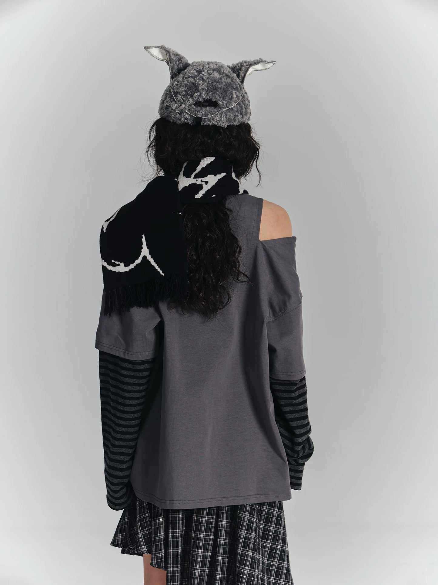 NA8917 YUKAHOUSE original punk warm scarf subculture dark sweet cool scarf atmosphere sense versatile for men and women NA8917