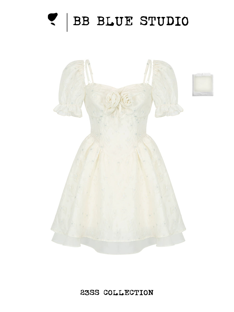 Rose Ruffle Dress & Rose Necklace NA7485