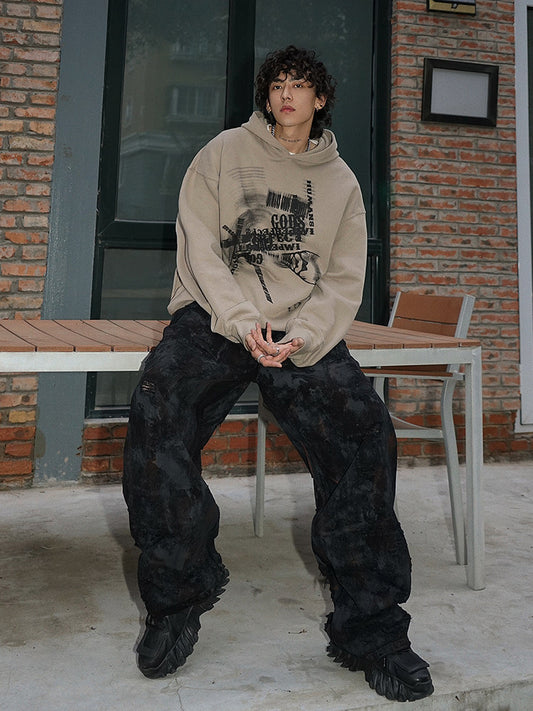 Oversize Pullover Print Hoodie NA8376