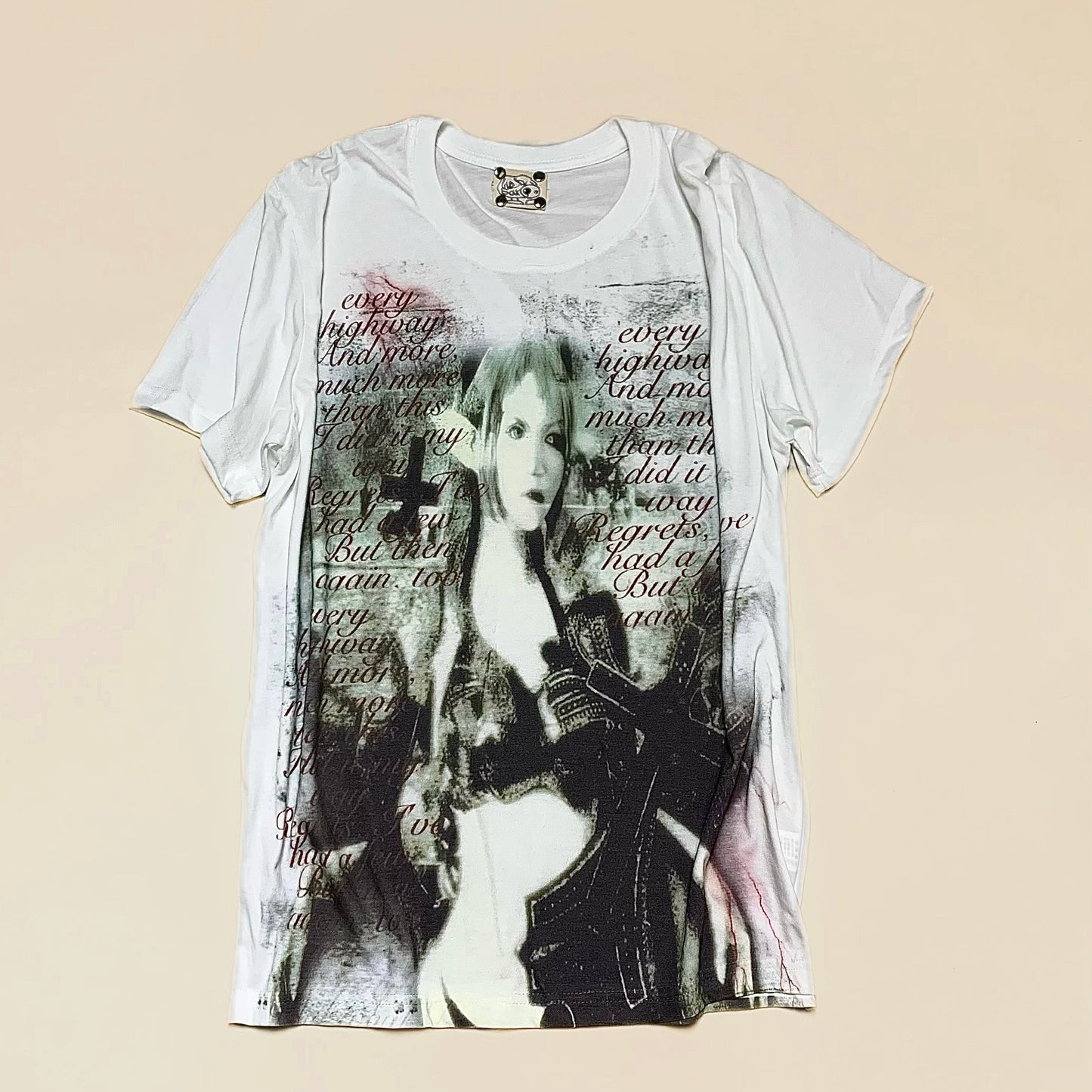 Gothic Oversize Lightweight Cotton Short Sleeve T-Shirt NA7635