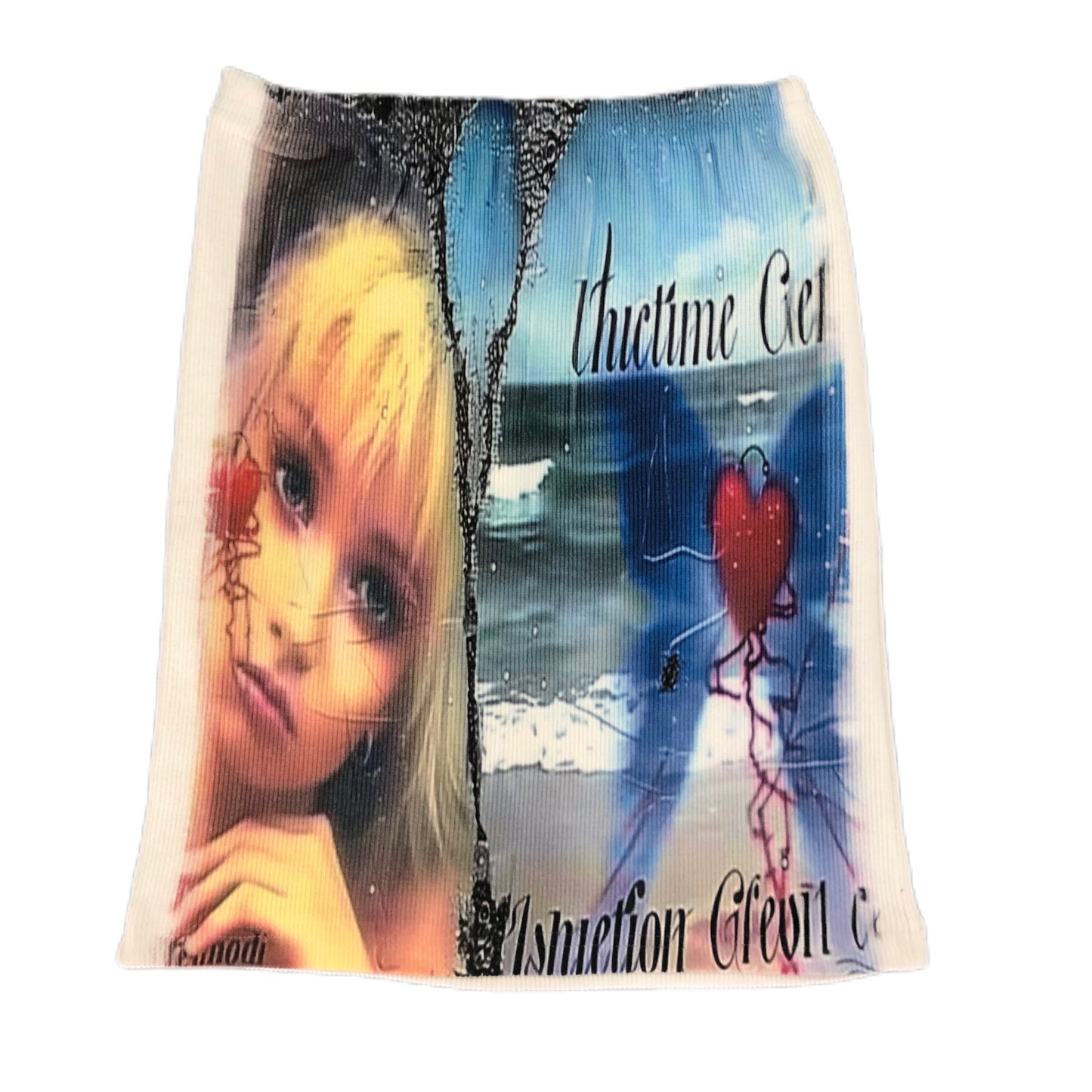 Graffiti Print Tube Top NA7650