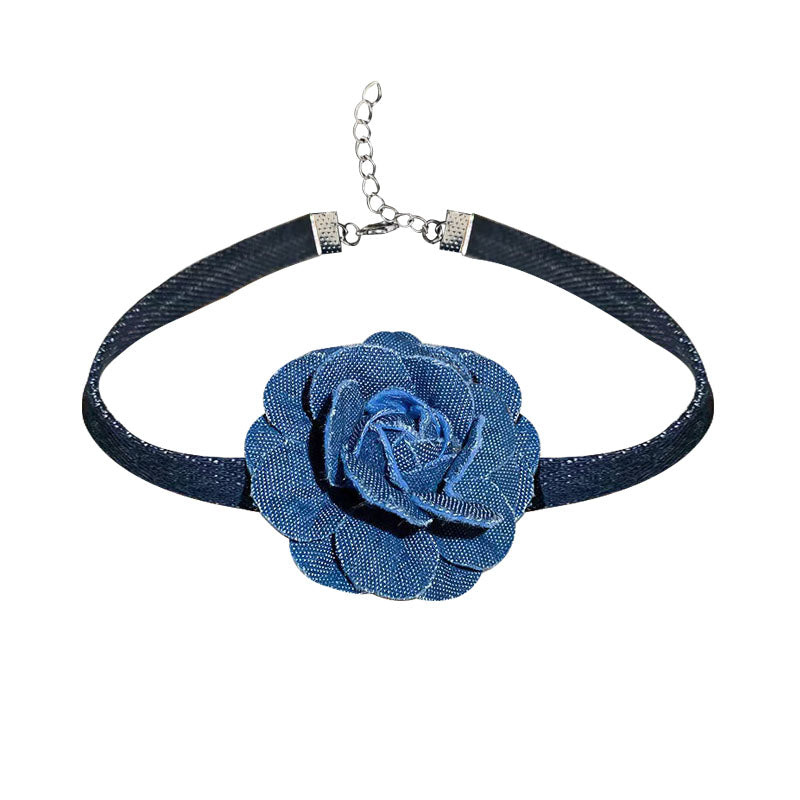 Denim Rose Necklace NA7790