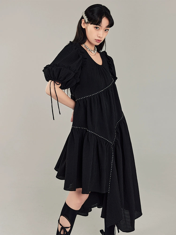 dress design jacquard Jacquard Print Dress - Pink