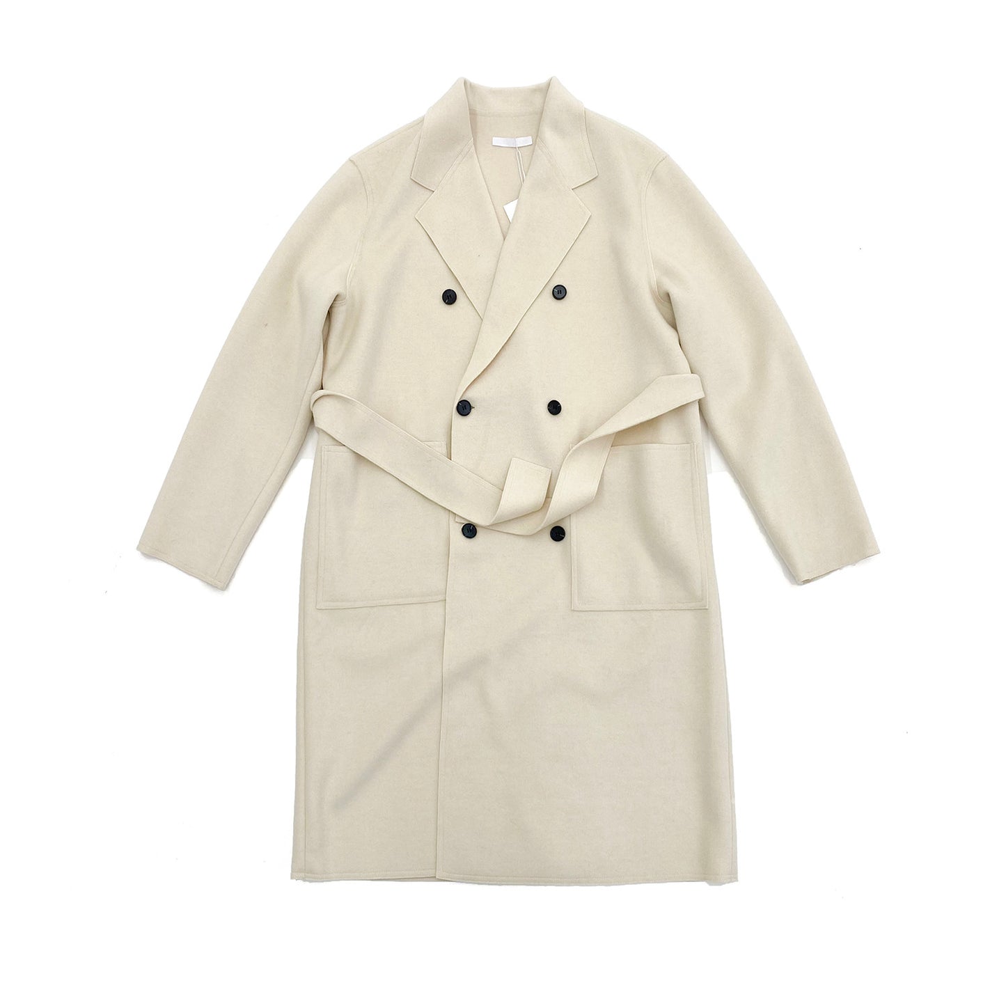 Double Breasted Belted Long Length Coat NA9182