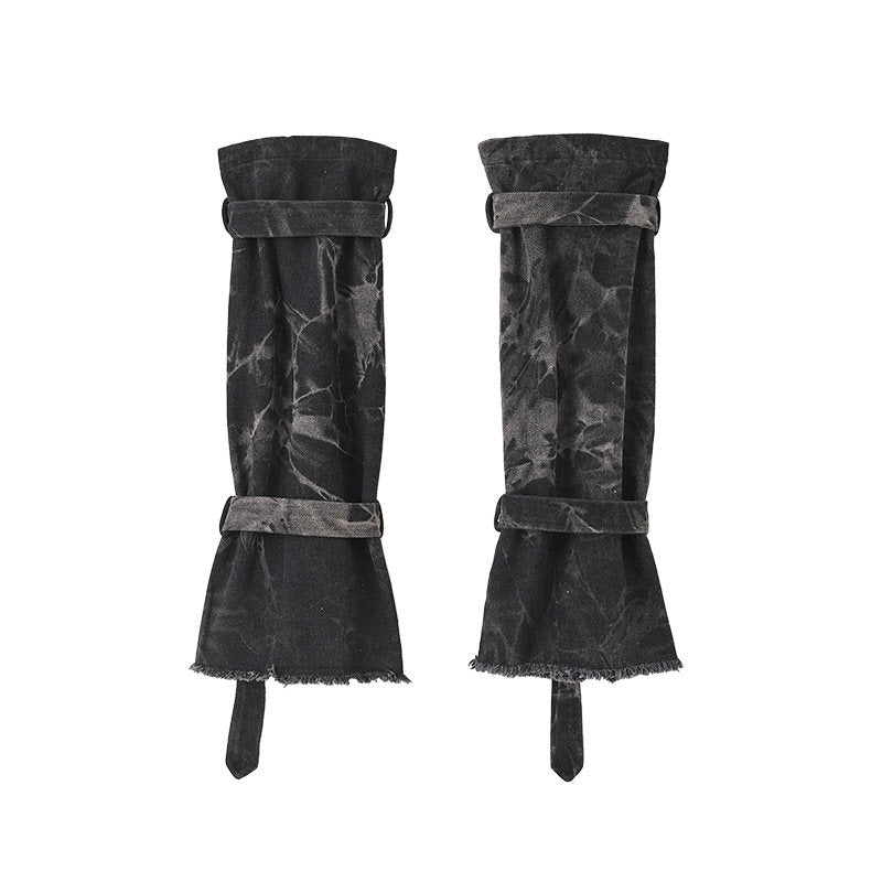 Off-Shoulder Strapless Denim Mini Dress & Leg Sleeves NA8901