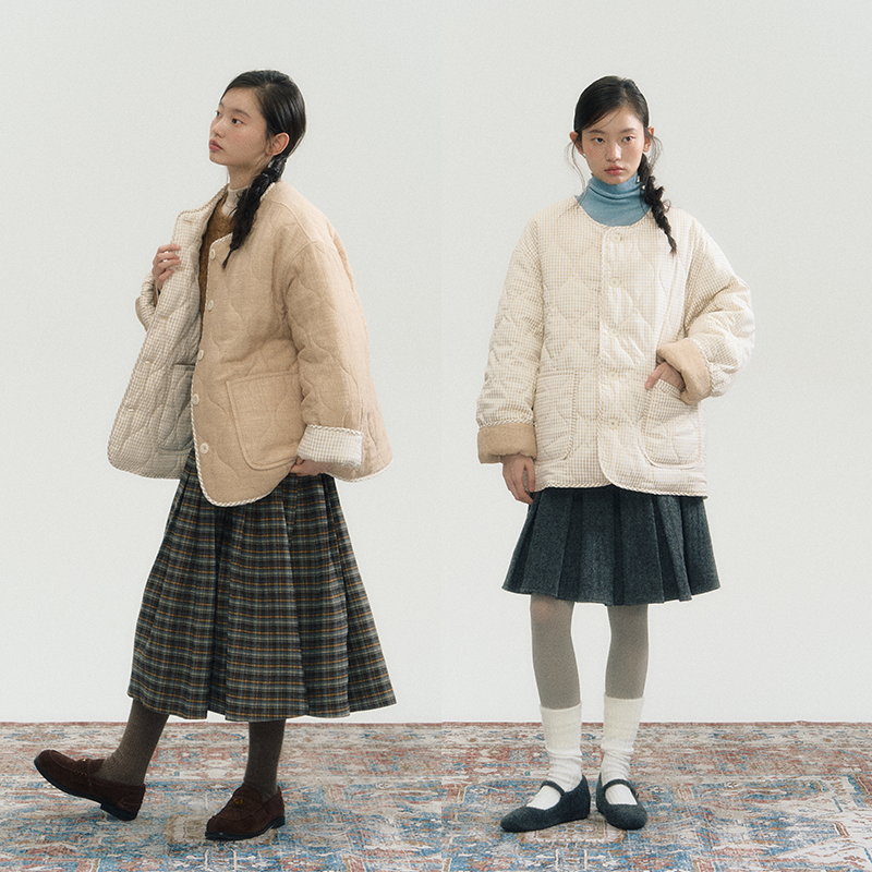 Plaid Puffer Jacket NA7044