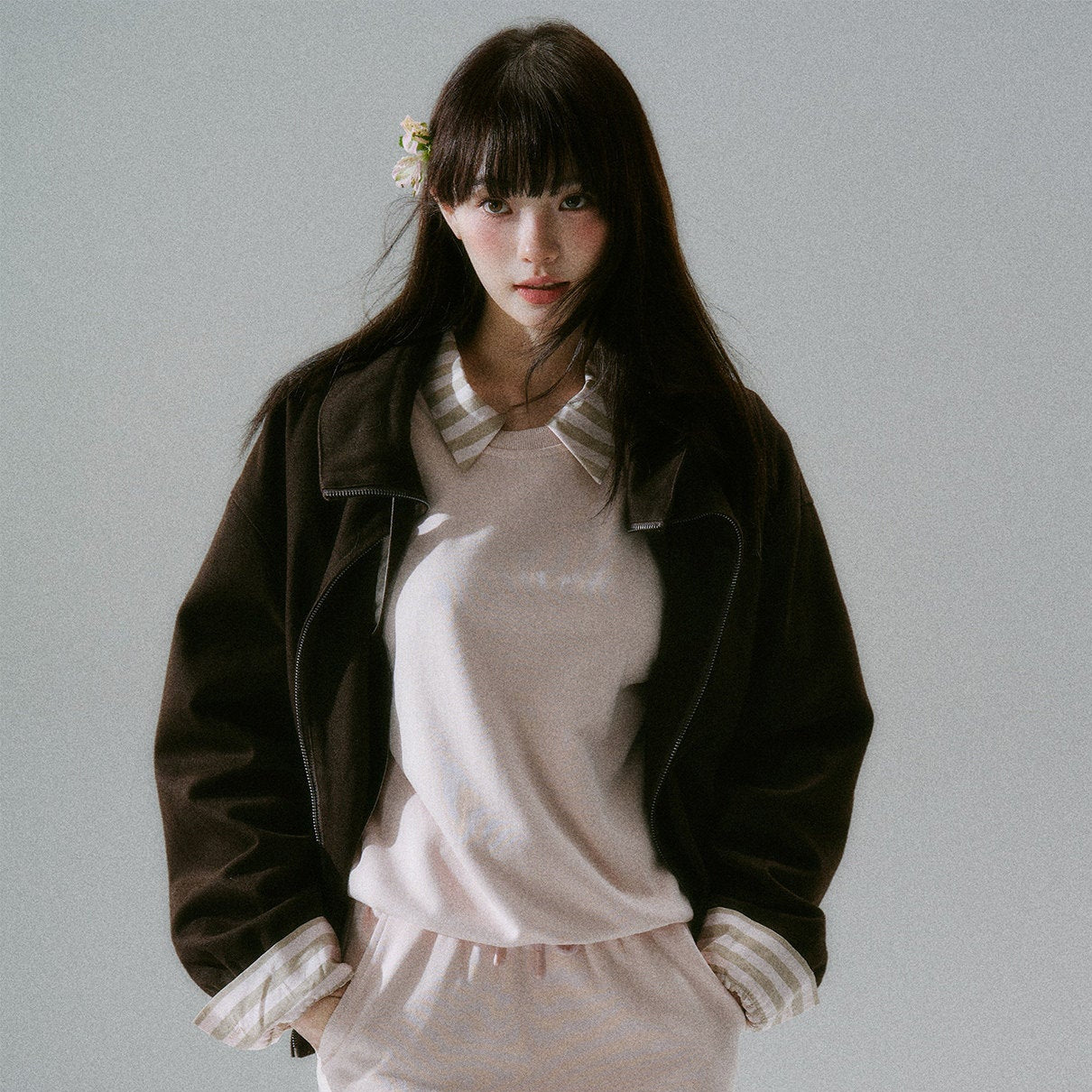 Bow Tie Collar Oversize Jacket NA8858