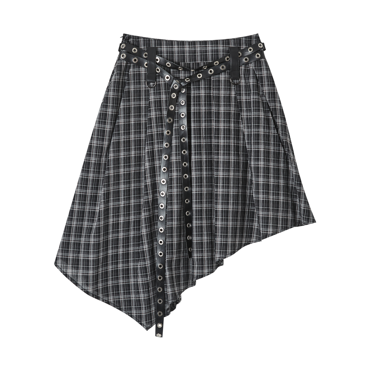 Irregular Plaid A-Line Skirt NA9236