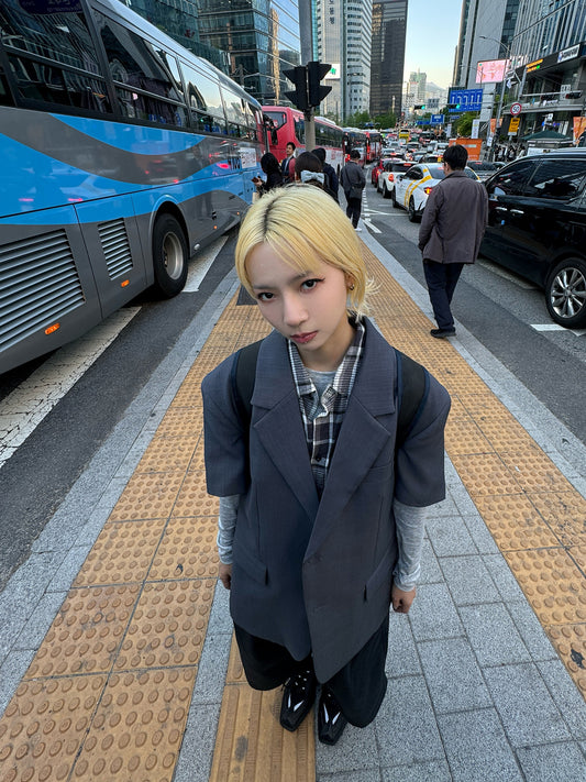 Draped Academy Short Sleeve Tailored Jacket & Draped Trousers Setup NA9055