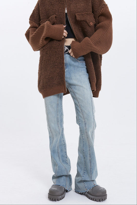 Fade Seam Flare Denim Jeans NA9175