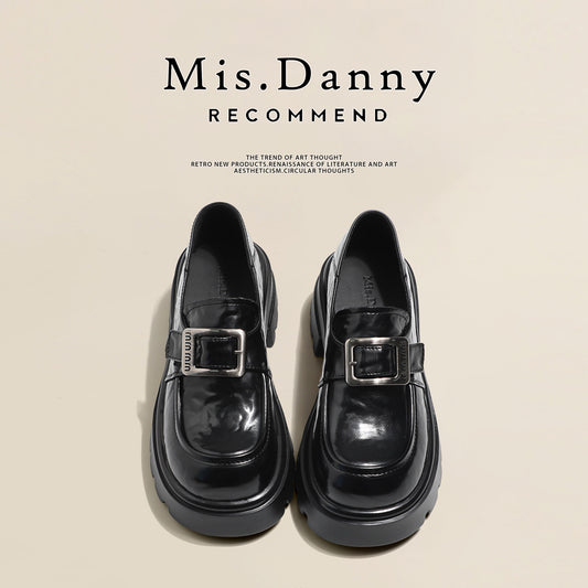 5.5cm Platform PU Leather Loafers NA8693