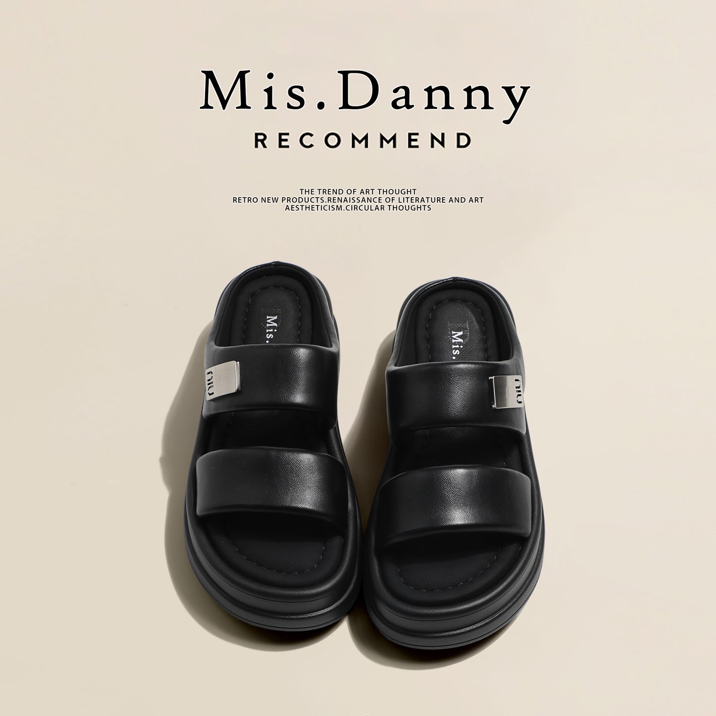 Height-Increasing 5cm Platform Super Soft Single-Strap Sandals NA8713