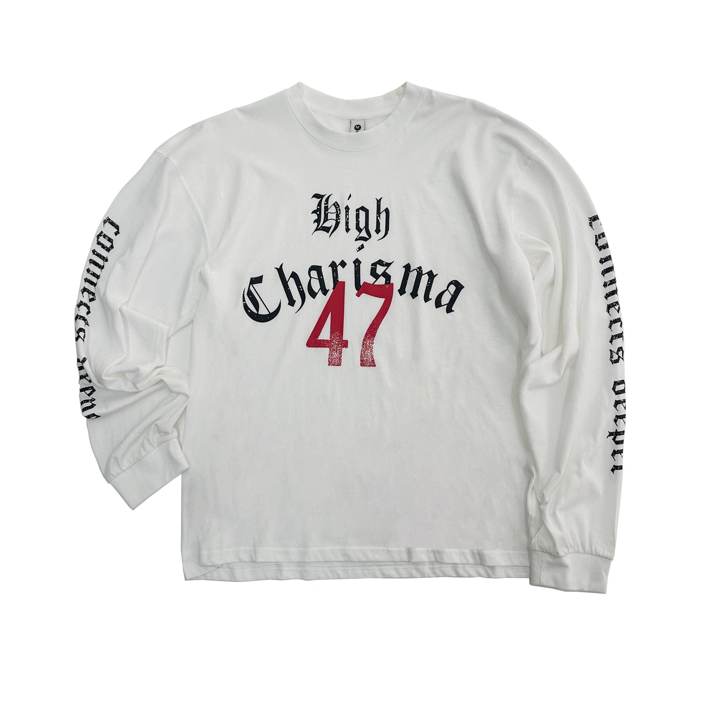 Gothic Print Damage Long Sleeve T-Shirt NA9141