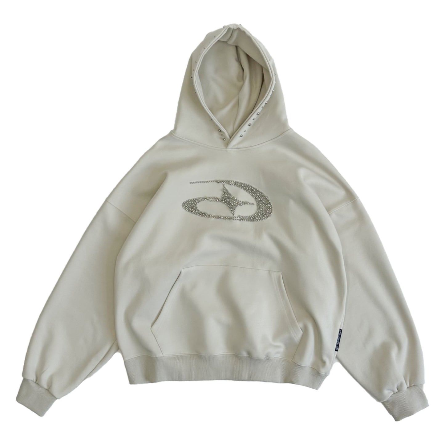 Studded Beaded Design Oversize Pullover Hoodie NA9136