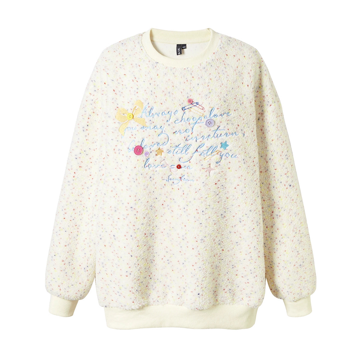 Embroidery Fleece Oversize Sweatshirt NA6873
