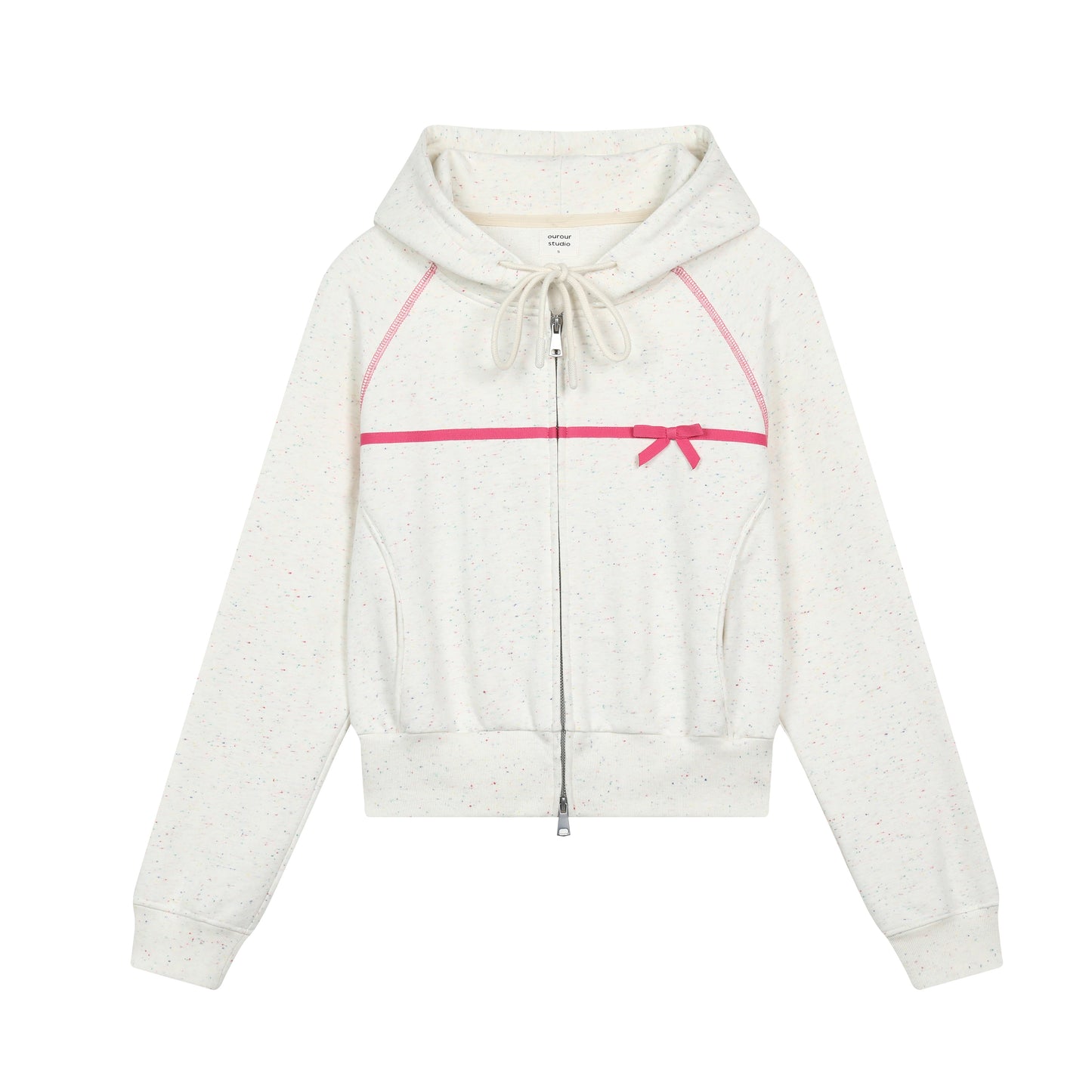 3D Bow Hooded Short Jacket NA8243