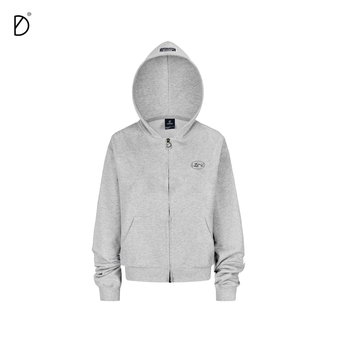 Logo Print Cropped Hoodie & Logo Print Wide Leg Sweatpants Setup NA8942