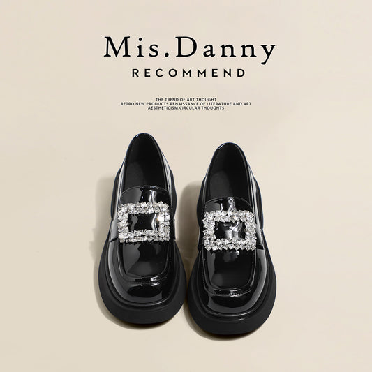 Round-Toe Platform PU Leather Loafers NA8701