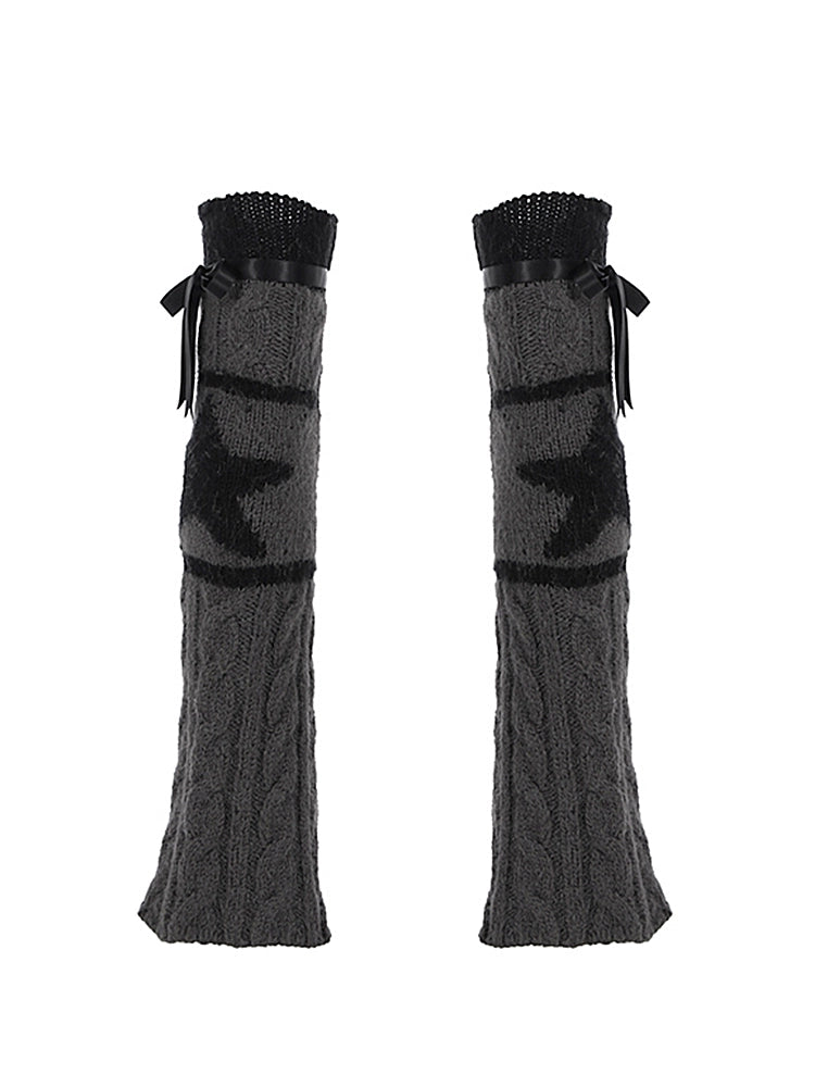 Wool-Blend Star Knit Leg Warmers NA7288