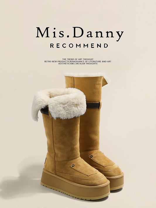 Platform Height Increase Non-Slip Thick Lining Boots NA8773