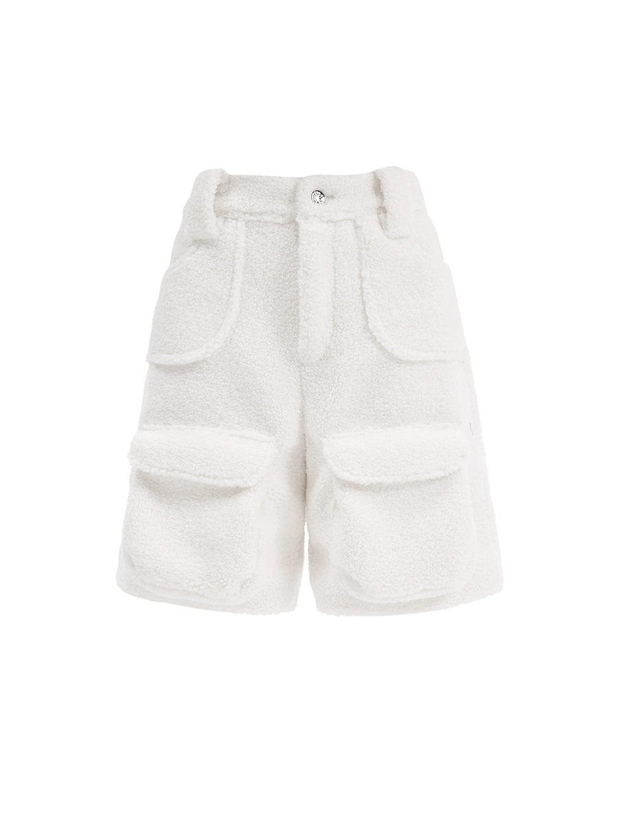 Multi Pocket Fleece Shorts NA6707