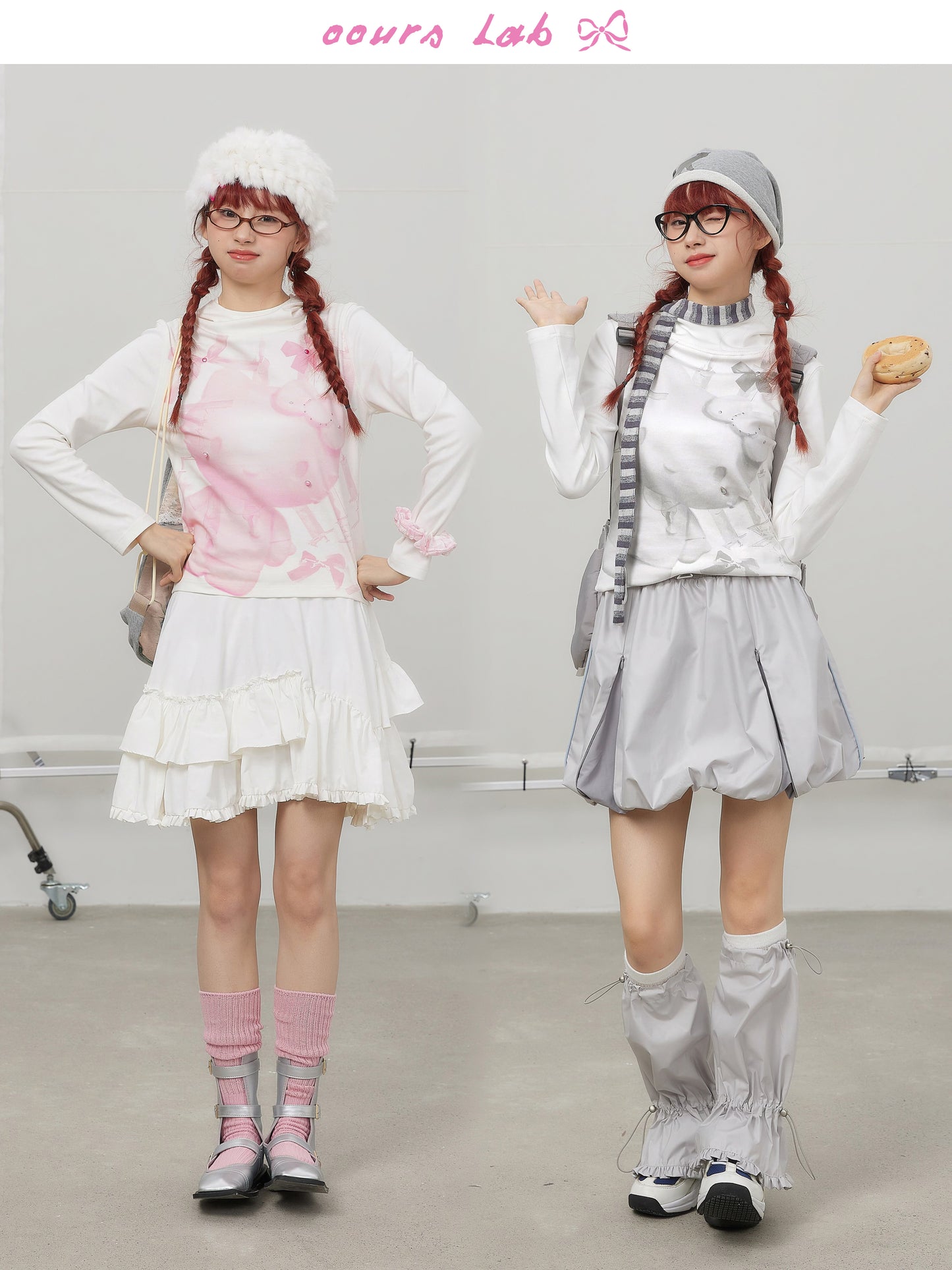 Cartoon Cat Rhinestone Print Hoodie NA8221