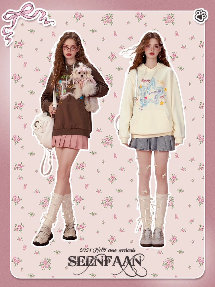 Cute Print Oversize Hoodie NA6843