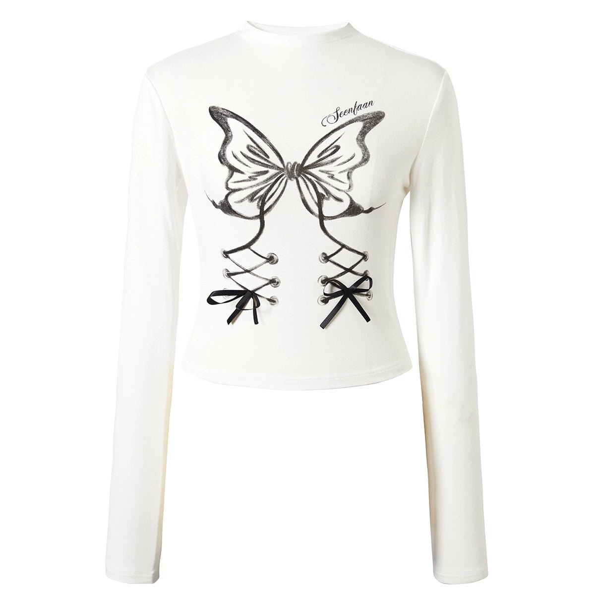 Graffiti Print Long Sleeve T-Shirt NA6866