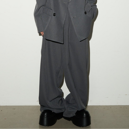 Daisy Brooch Double-Breasted Tailored Jacket & Straight Trousers Setup NA9044