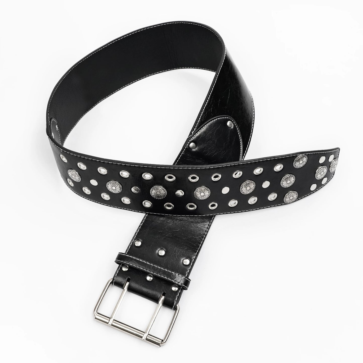 PU Leather Studs Metal Buckle Belt NA8568