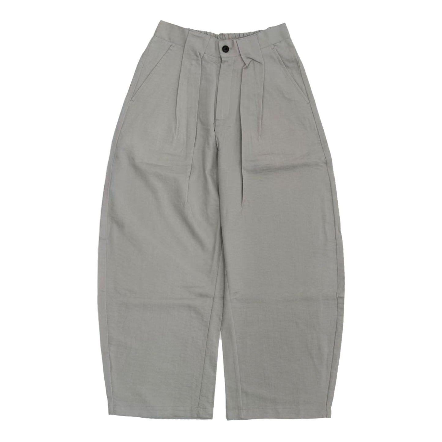 Pleats Elastic Waist Wide Leg Trousers NA9116