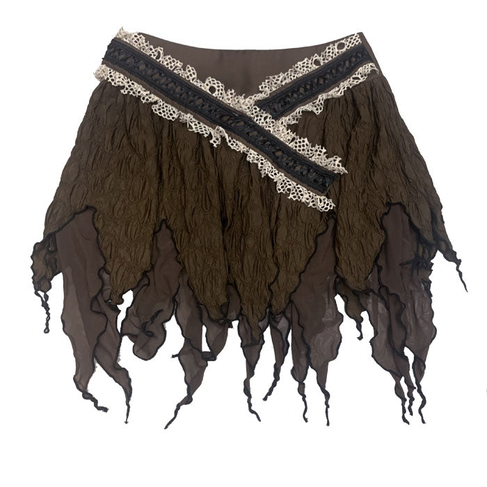 Lace Ruffle Short Skirt NA7789