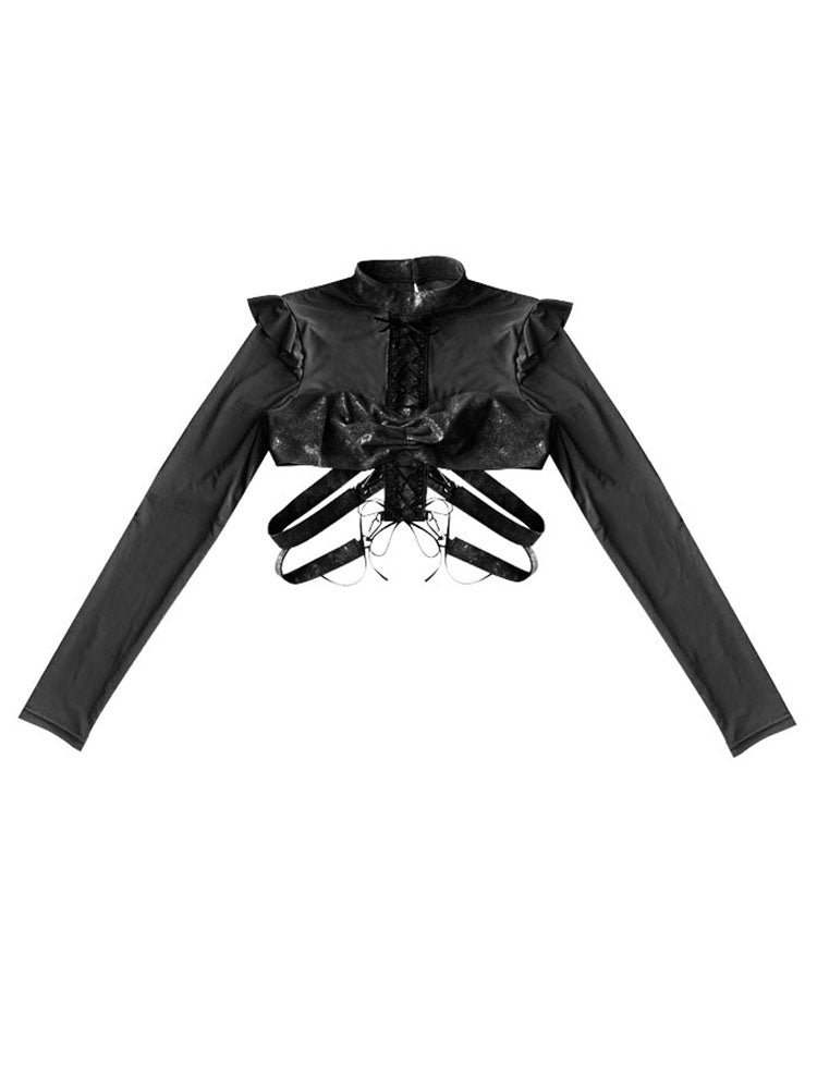 Sheer Mesh Short Blouse NA7739