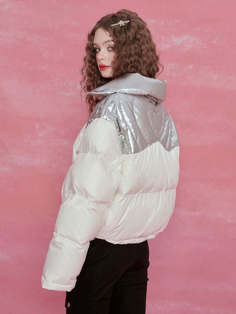 Lightweight Short Thick White Duck Down Jacket NA6800