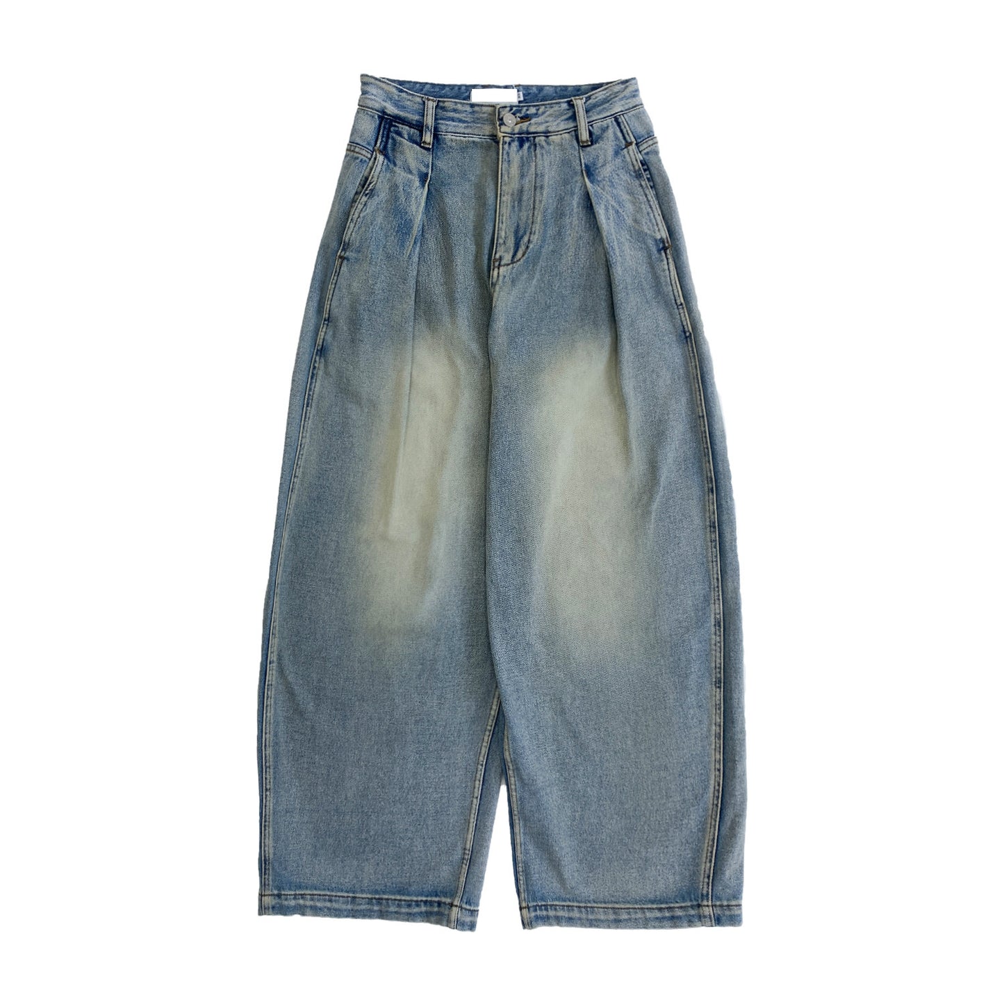 Washed Drape Wide Leg Denim Jeans NA9213