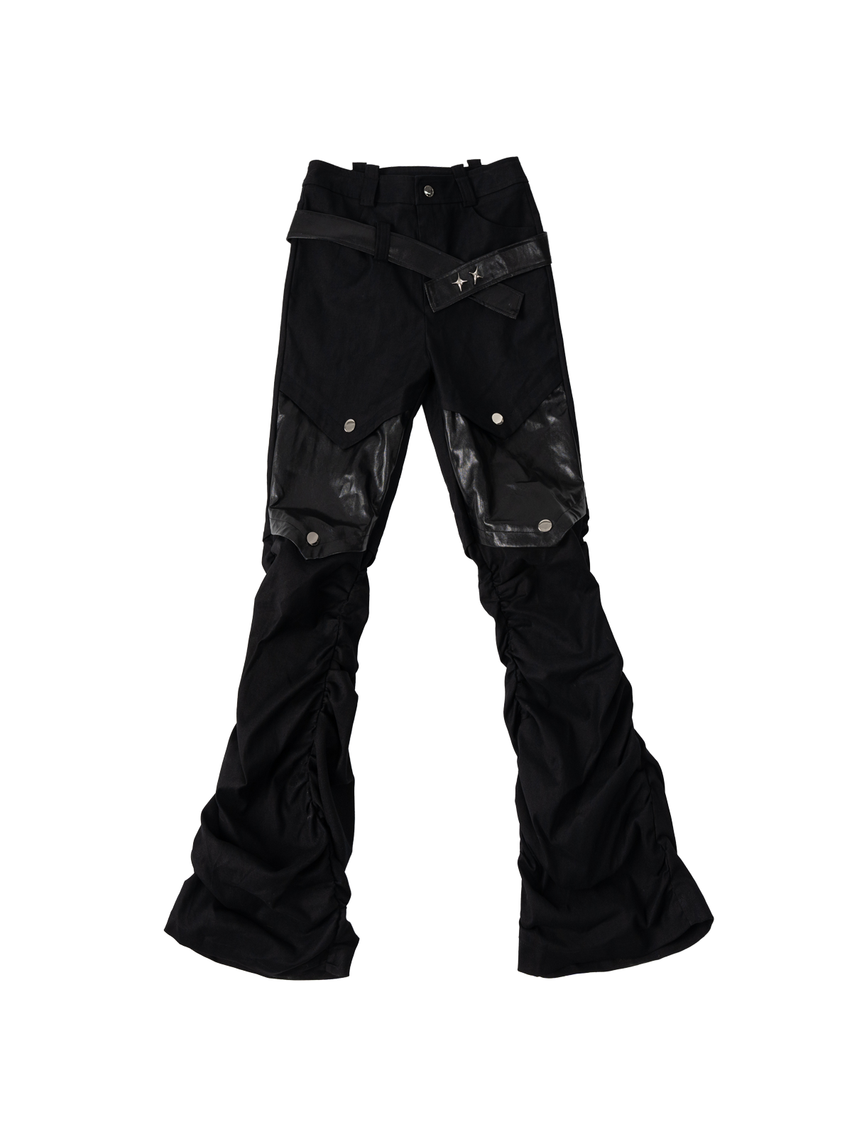 Patchwork Flare Denim Jeans NA8190