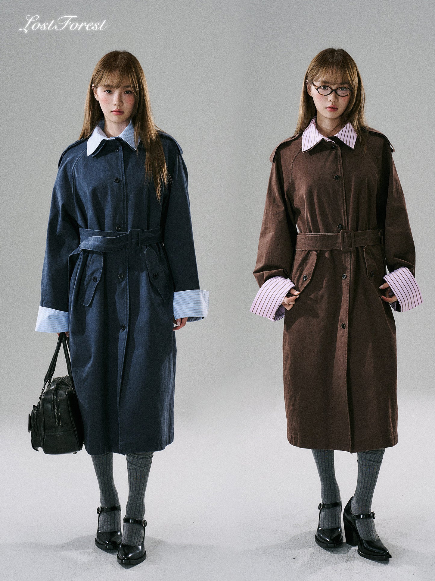 Detachable Rose-Fenced Girl's Trench Coat NA8789