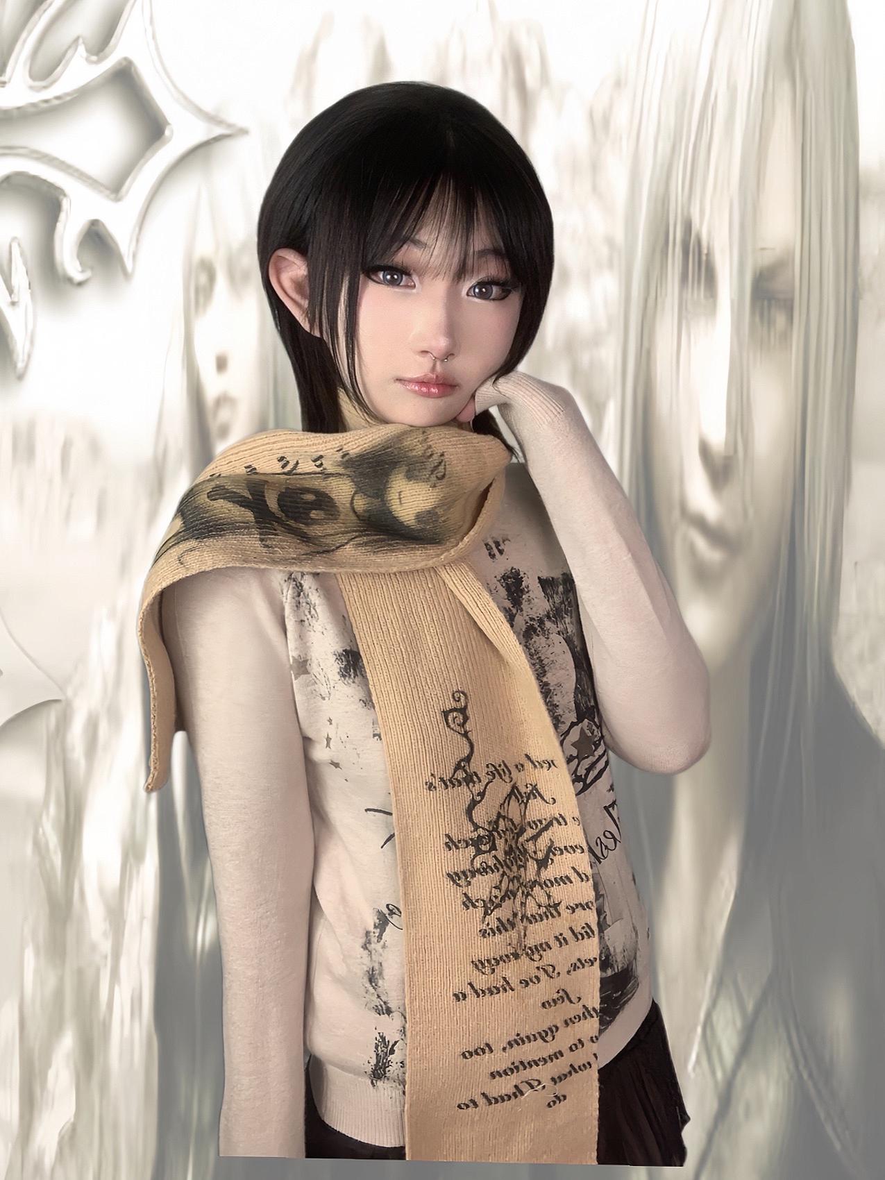 Cartoon Knit Scarf NA7585