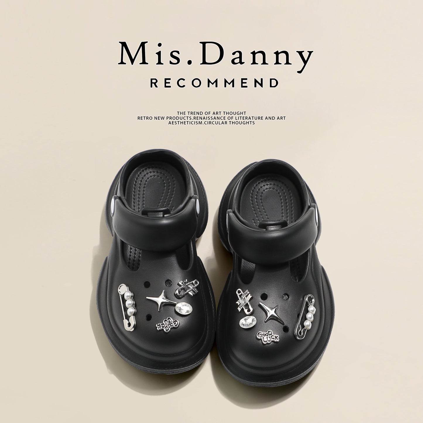 Closed-Toe Hollow Platform Shoes NA8681