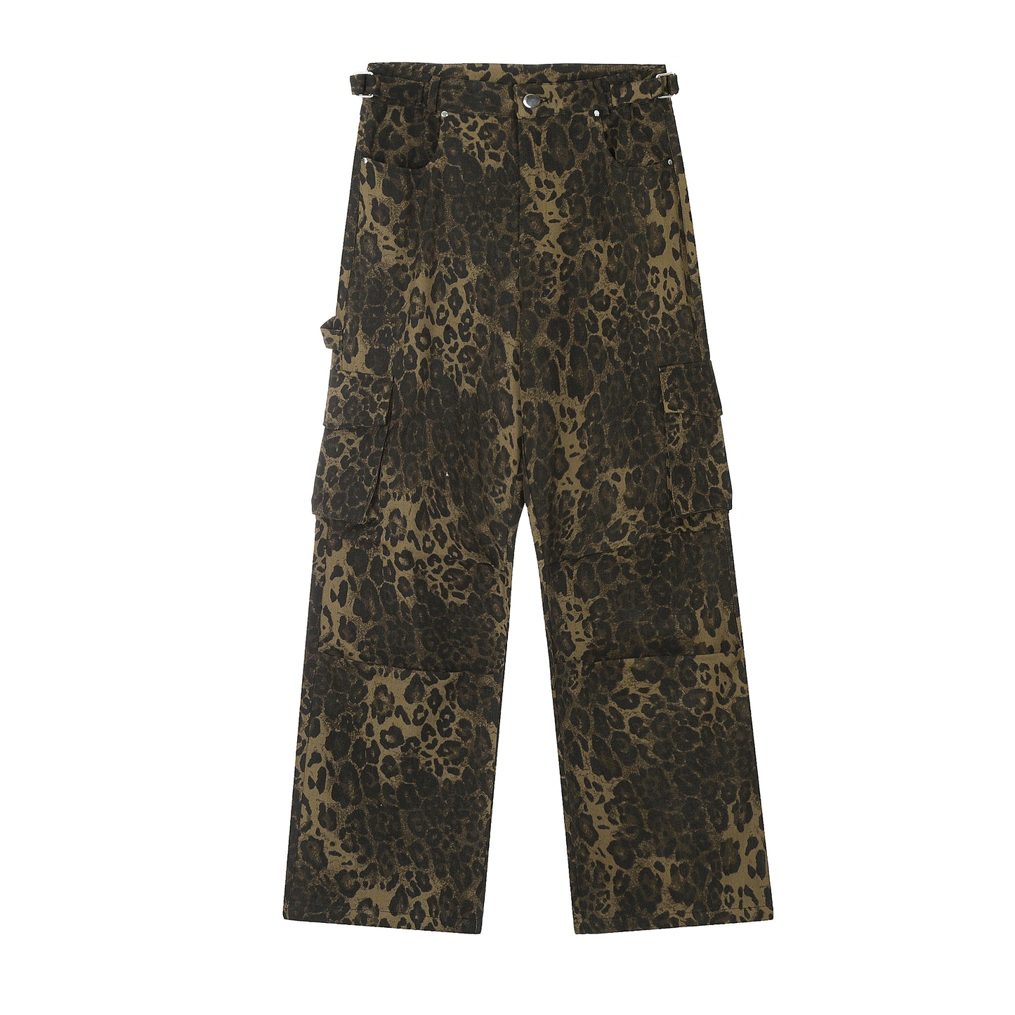 Leopard Pattern Casual Straight-Leg Pants NA2550