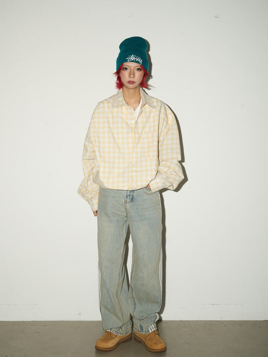 Three-Stripe Damage Denim Jeans NA9057